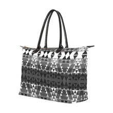 Load image into Gallery viewer, Writing on Stone Black and White Single-Shoulder Lady Handbag (Model 1714) bag e-joyer 
