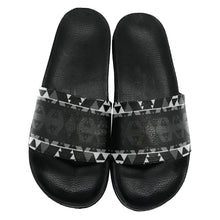 Load image into Gallery viewer, Writing on Stone Black and White Slide Sandals 49 Dzine 
