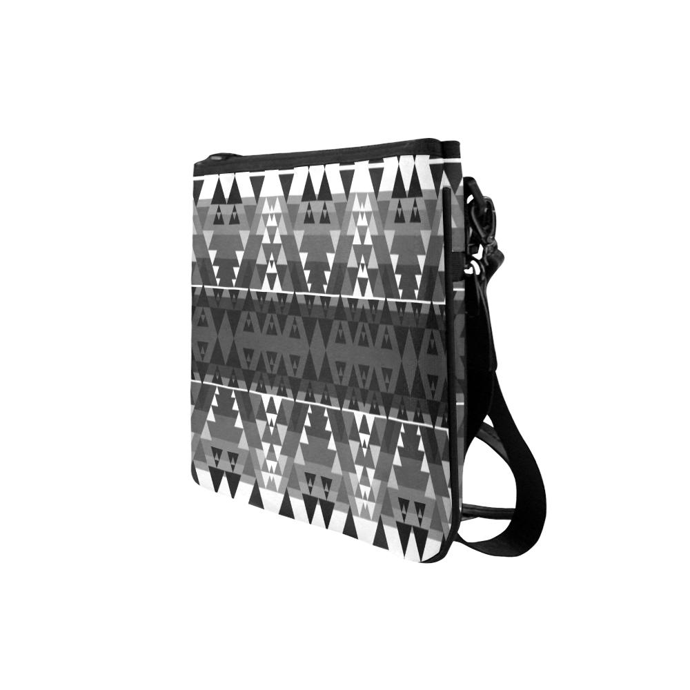 Writing on Stone Black and White Slim Clutch Bag (Model 1668) Slim Clutch Bags (1668) e-joyer 