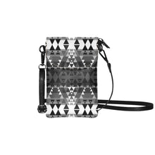 Load image into Gallery viewer, Writing on Stone Black and White Small Cell Phone Purse (Model 1711) Small Cell Phone Purse (1711) e-joyer 
