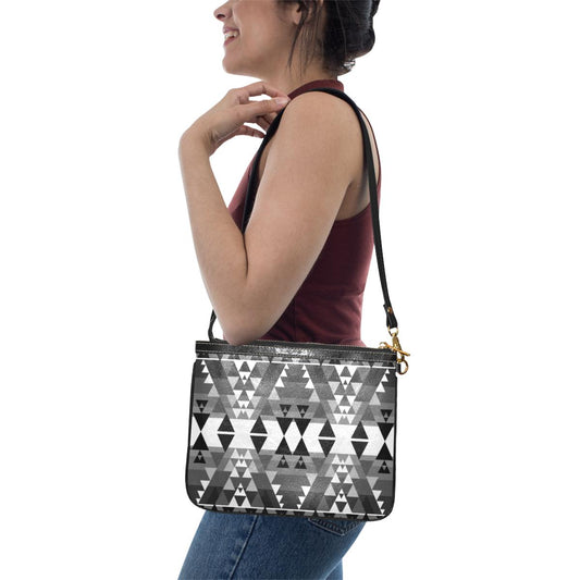 Writing on Stone Black and White Small Shoulder Bag (Model 1710) Small Shoulder Bag (1710) e-joyer 