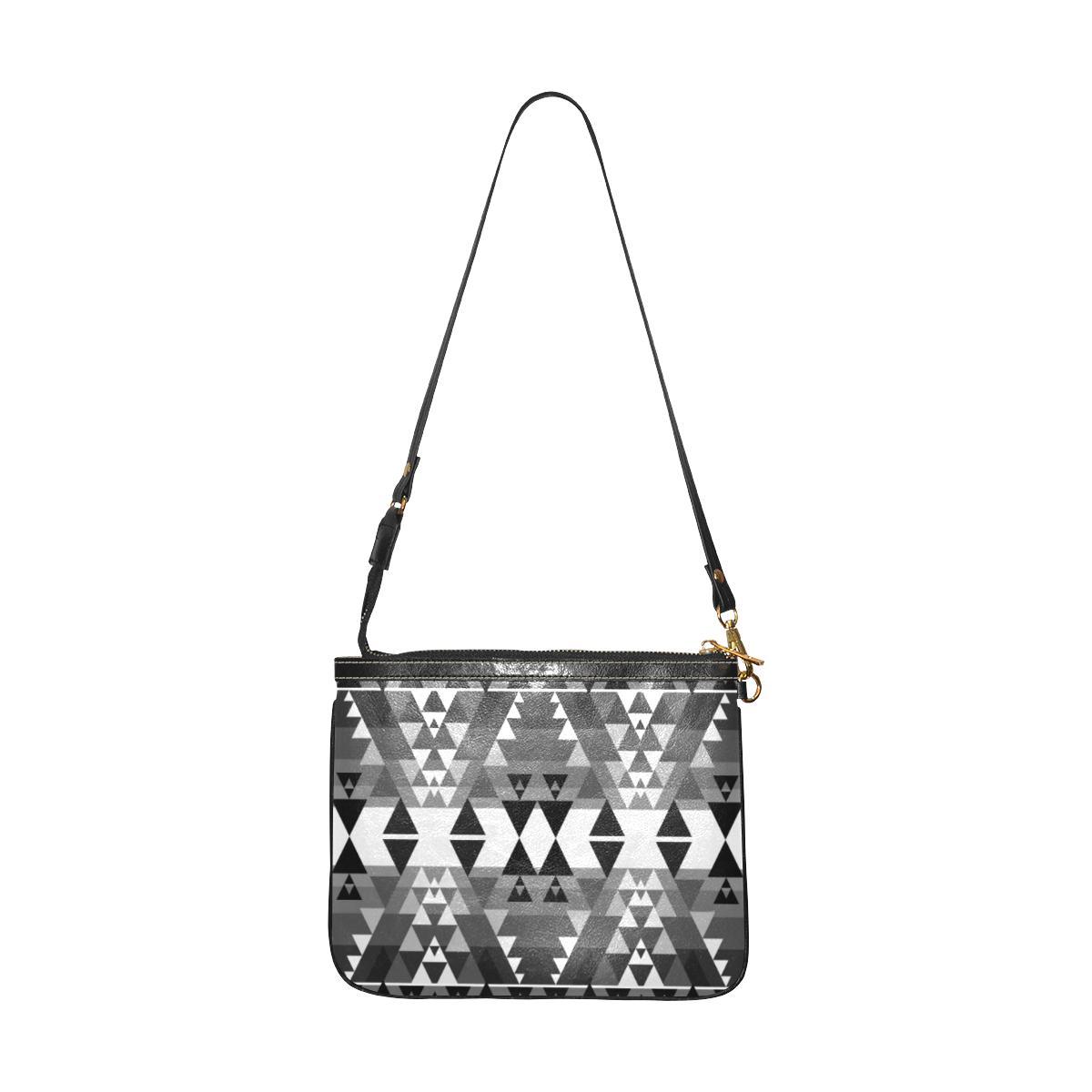 Writing on Stone Black and White Small Shoulder Bag (Model 1710) Small Shoulder Bag (1710) e-joyer 