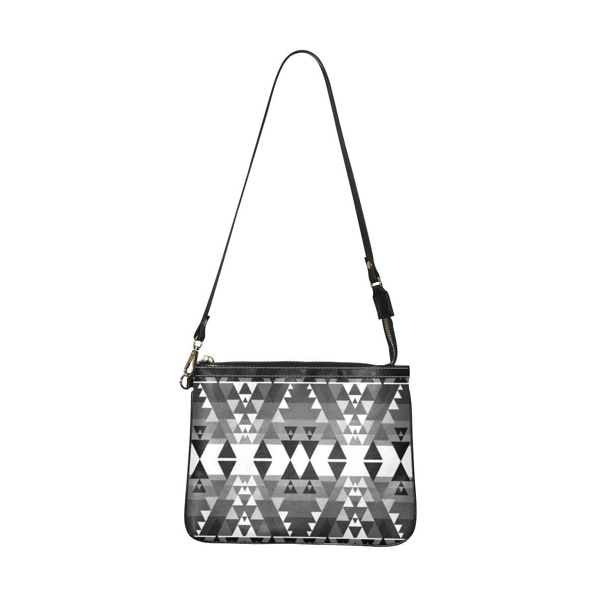 Writing on Stone Black and White Small Shoulder Bag (Model 1710) Small Shoulder Bag (1710) e-joyer 