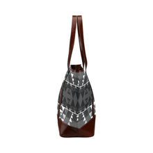 Load image into Gallery viewer, Writing on Stone Black and White Tote Handbag (Model 1642) Tote Handbags (1642) e-joyer 
