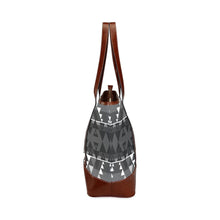 Load image into Gallery viewer, Writing on Stone Black and White Tote Handbag (Model 1642) Tote Handbags (1642) e-joyer 
