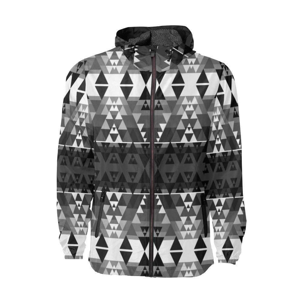 Writing on Stone Black and White Windbreaker – Men's Jacket by 49 Dzine