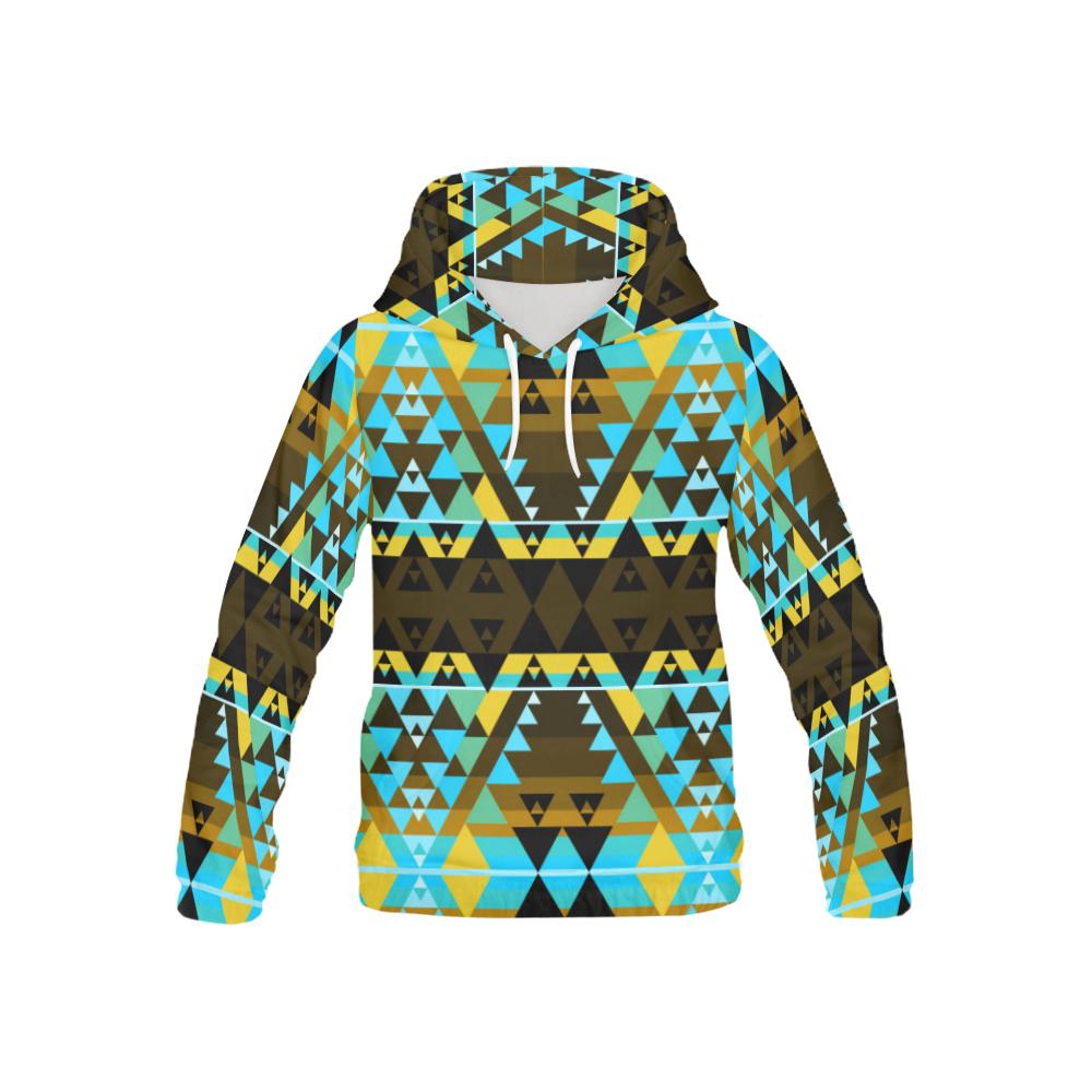 Writing on Stone Broken Lodge All Over Print Hoodie for Kid (USA Size) (Model H13) All Over Print Hoodie for Kid (H13) e-joyer 