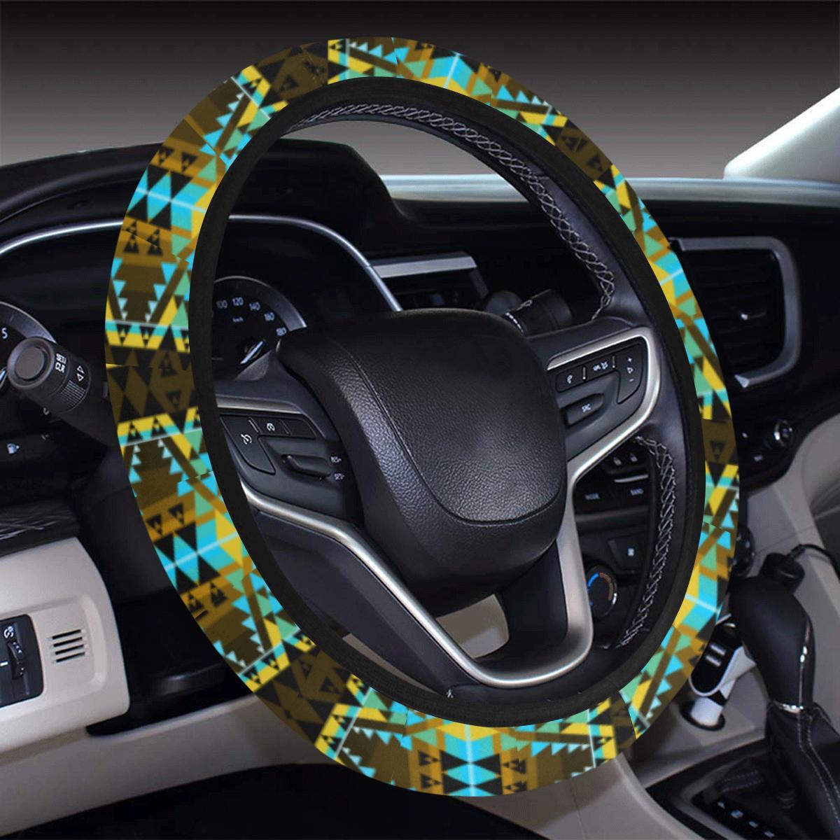 Writing on Stone Broken Lodge Steering Wheel Cover with Elastic Edge Steering Wheel Cover with Elastic Edge e-joyer 