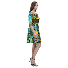 Load image into Gallery viewer, Writing on Stone Broken Lodge Tethys Half-Sleeve Skater Dress(Model D20) Tethys Half-Sleeve Skater Dress (D20) e-joyer 
