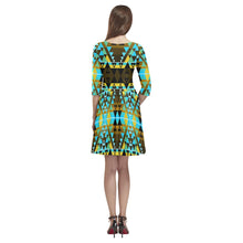 Load image into Gallery viewer, Writing on Stone Broken Lodge Tethys Half-Sleeve Skater Dress(Model D20) Tethys Half-Sleeve Skater Dress (D20) e-joyer 
