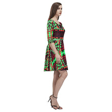 Load image into Gallery viewer, Writing on Stone Enemy Chase Tethys Half-Sleeve Skater Dress(Model D20) Tethys Half-Sleeve Skater Dress (D20) e-joyer 
