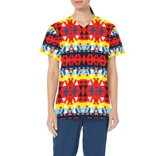 Load image into Gallery viewer, Writing on Stone Enemy Retreat All Over Print Scrub Top Scrub Top e-joyer 
