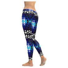 Load image into Gallery viewer, Writing on Stone Night Watch Low Rise Leggings (Invisible Stitch) (Model L05) Low Rise Leggings (Invisible Stitch) (L05) e-joyer 
