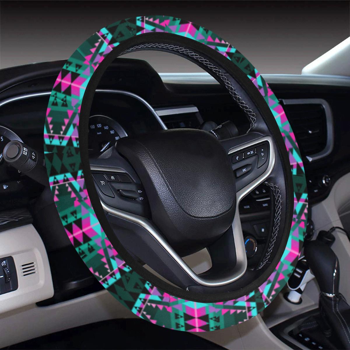 Writing on Stone Sunset Steering Wheel Cover with Elastic Edge Steering Wheel Cover with Elastic Edge e-joyer 