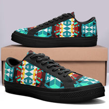 Load image into Gallery viewer, Writing on Stone Wheel Aapisi Low Top Canvas Shoes Black Sole 49 Dzine 
