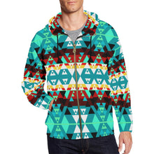 Load image into Gallery viewer, Writing on Stone Wheel All Over Print Full Zip Hoodie for Men (Model H14) All Over Print Full Zip Hoodie for Men (H14) e-joyer 
