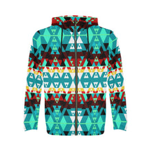 Load image into Gallery viewer, Writing on Stone Wheel All Over Print Full Zip Hoodie for Men (Model H14) All Over Print Full Zip Hoodie for Men (H14) e-joyer 
