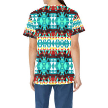 Load image into Gallery viewer, Writing on Stone Wheel All Over Print Scrub Top Scrub Top e-joyer 
