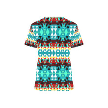 Load image into Gallery viewer, Writing on Stone Wheel All Over Print Scrub Top Scrub Top e-joyer 
