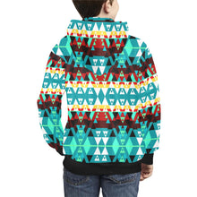 Load image into Gallery viewer, Writing on Stone Wheel Kids&#39; All Over Print Hoodie (Model H38) Kids&#39; AOP Hoodie (H38) e-joyer 
