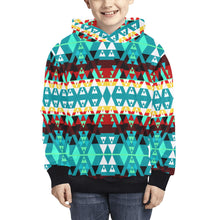 Load image into Gallery viewer, Writing on Stone Wheel Kids&#39; All Over Print Hoodie (Model H38) Kids&#39; AOP Hoodie (H38) e-joyer 
