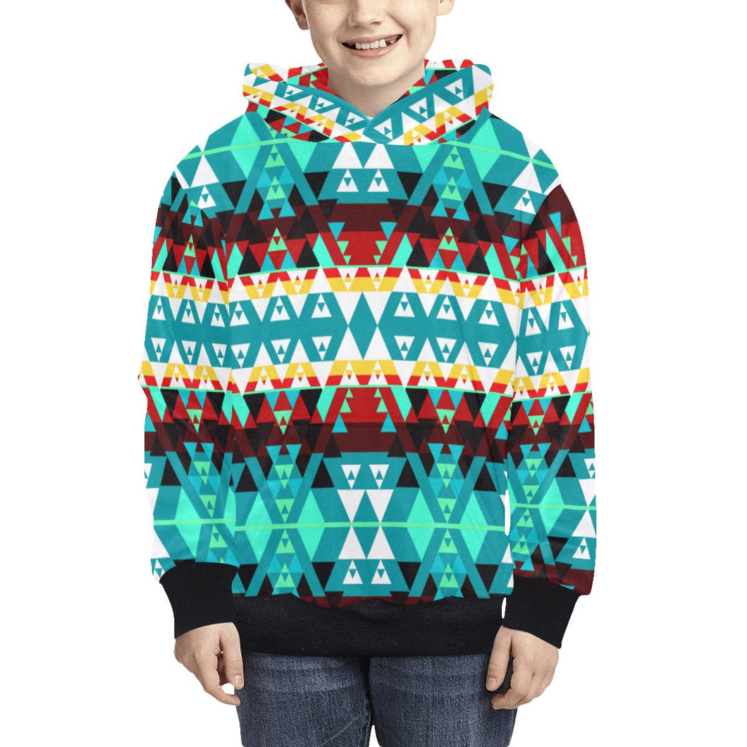 Writing on Stone Wheel Kids' All Over Print Hoodie (Model H38) Kids' AOP Hoodie (H38) e-joyer 