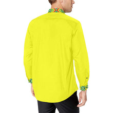 Load image into Gallery viewer, Yellow Blanket Strip Men&#39;s All Over Print Casual Dress Shirt (Model T61) Men&#39;s Dress Shirt (T61) e-joyer 
