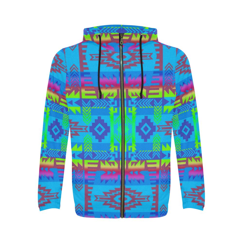 Young Journey All Over Print Full Zip Hoodie for Men (Model H14) All Over Print Full Zip Hoodie for Men (H14) e-joyer 