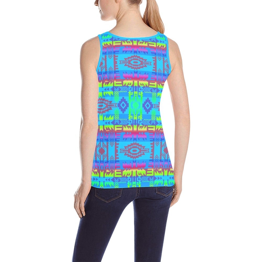 Young Journey All Over Print Tank Top for Women (Model T43) All Over Print Tank Top for Women (T43) e-joyer 