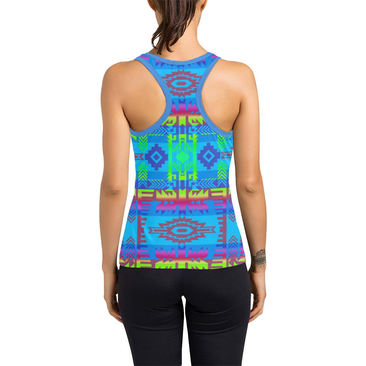 Young Journey Women's Racerback Tank Top (Model T60) Racerback Tank Top (T60) e-joyer 