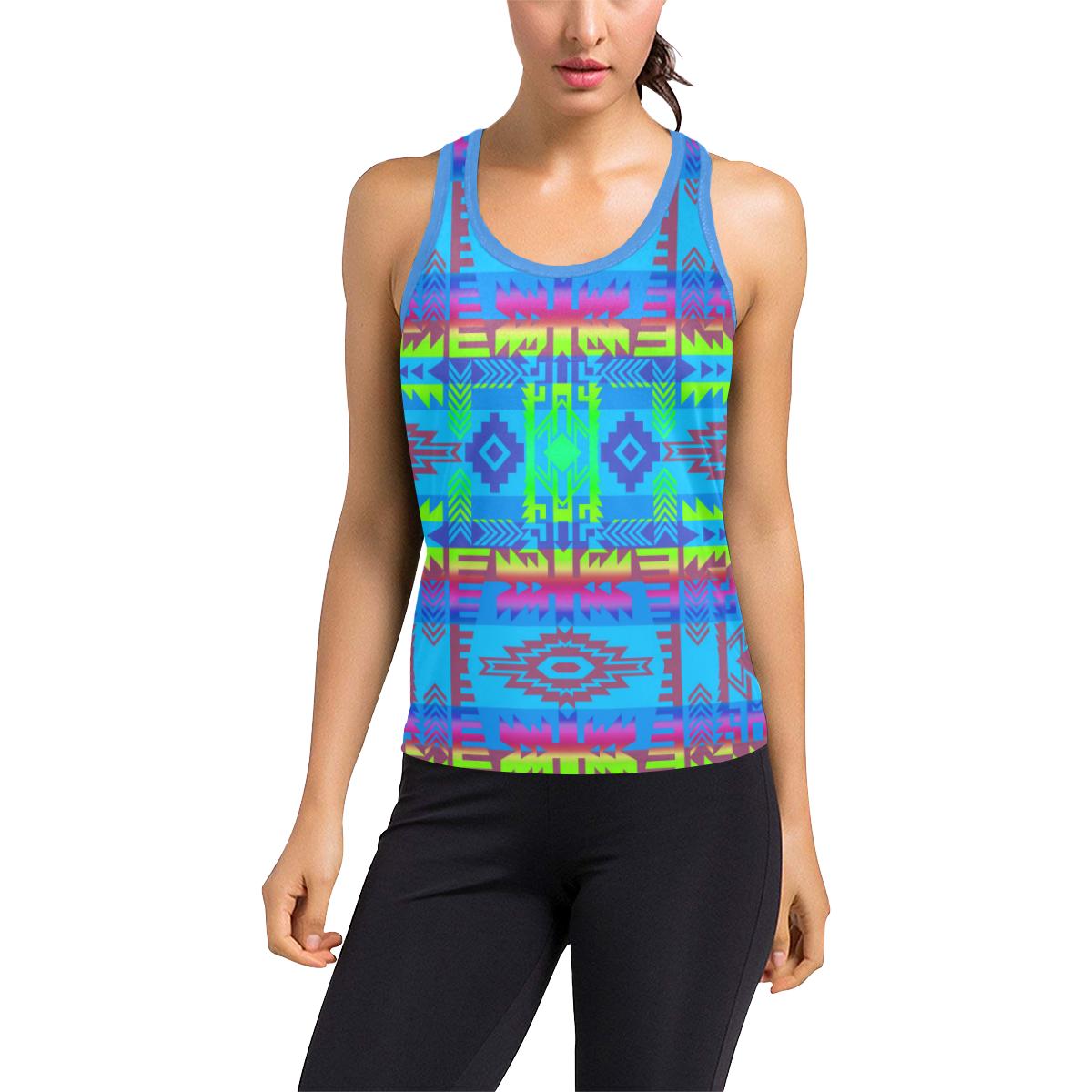 Young Journey Women's Racerback Tank Top (Model T60) Racerback Tank Top (T60) e-joyer 